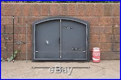 bread oven doors pizza with thermometer 48 x 38 cm cast iron fire door clay