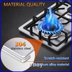 12inch Gas Cooktop 2 Burner NG/LPG with Thermocouple Protection Stainless Steel