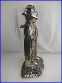 14 Tall Antique Cast Iron Iridescent Knight Coal Stove Fireplace 14 Tall Antique Cast Iron Iridescent Knight Coal Stove Fireplace