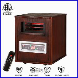 1500W Electric Fireplace Freestanding Fire Flame Stove Heater with Remote Control
