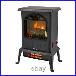 1500W Electric Fireplace Heater Wood Fire Flame Stove 68-95/20-35 Adjustable