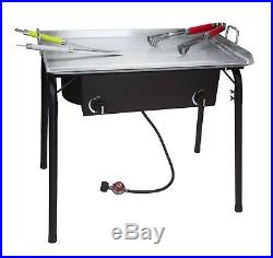 150,000 BTU Outdoor Camping Double Burner Propane Gas Stove Cooker Cooking Stove
