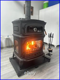 165 kg Cast iron wood burning stove with oven
