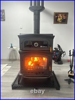 165 kg Cast iron wood burning stove with oven