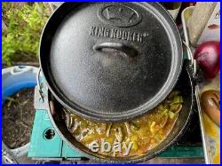 16 Qt. Seasoned Cast Iron Dutch Oven with Cast Iron Lid, Black