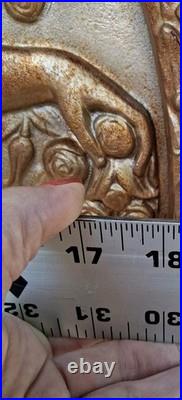 1800's Antique Cast Iron Fireplace Stove Plate Cover Diana/Cherubs, #1 Read Look