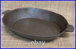 1800's Gate Mark Cast Iron Oval Baking Pan