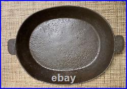 1800's Gate Mark Cast Iron Oval Baking Pan