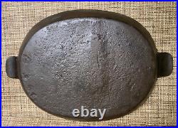 1800's Gate Mark Cast Iron Oval Baking Pan