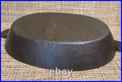 1800's Gate Mark Cast Iron Oval Baking Pan