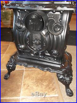 1854 Small Cast Iron Wood Parlor Stove Totally Restored