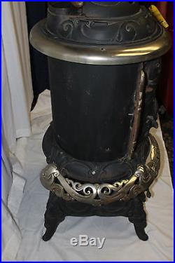 1899 Antique C. Emrich Florence No. 25 Pot Belly Cast Iron Stove Columbus ohio