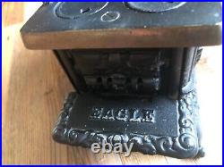 1900s Eagle Cast Iron Toy Wood Range Stove Rare find