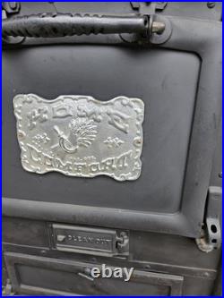 1920s Antique Home Comfort Wood Stove Wrought Iron Range Company