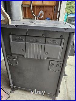 1920s Antique Home Comfort Wood Stove Wrought Iron Range Company