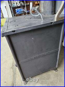 1920s Antique Home Comfort Wood Stove Wrought Iron Range Company