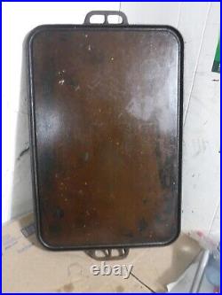 1941 military ww2 Knox Stove Works No. 25 Cast-Iron Griddle 34x21 sits flat