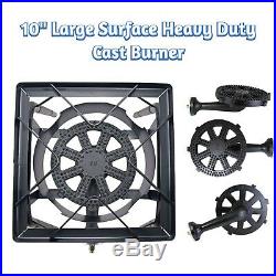 200,000BTU Outdoor Camping Portable High Pressure Gas Burner Stove Cooker Square
