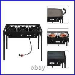 225000BTU Propane Gas Triple 3 Burner Outdoor Camping BBQ Stove Cooker Grill BBQ