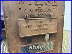 23 Antique Cast Iron Door Wise Furnace Akron Ohio Sign Vintage Stove Plate Owl