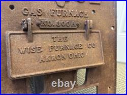23 Antique Cast Iron Door Wise Furnace Akron Ohio Sign Vintage Stove Plate Owl