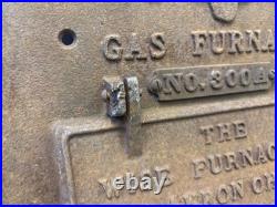 23 Antique Cast Iron Door Wise Furnace Akron Ohio Sign Vintage Stove Plate Owl