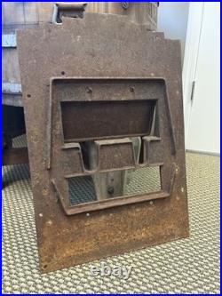 23 Antique Cast Iron Door Wise Furnace Akron Ohio Sign Vintage Stove Plate Owl