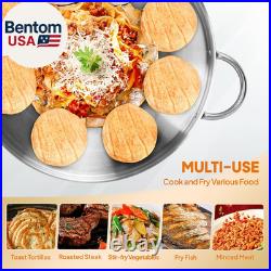 23'' Concave Comal Set, 80,000BTU Propane Gas Stove & Heavy Burner Stand, Stainl