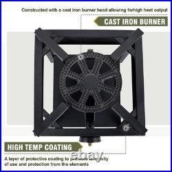 260K BTU High Press Outdoor Propane Gas Stove with 0-20 PSI Adjustable Regulator