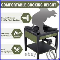 260K BTU High Press Outdoor Propane Gas Stove with 0-20 PSI Adjustable Regulator