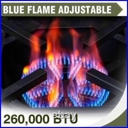 260K BTU High Press Outdoor Propane Gas Stove with 0-20 PSI Adjustable Regulator