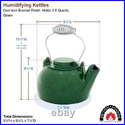 2.5 Quart Cast Iron Humidifying Woodstove Kettle T-16-GR