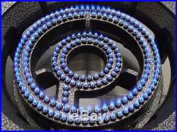 2 Ring LPG Wok Gas Burner with Piezo Ignition 25 mj/hr or 32 mj/hr Stove Camping
