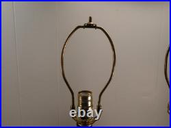2 Vintage Cast Iron Pot Belly Stove Table Lamps