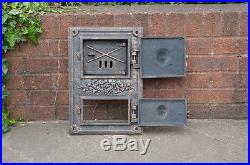 30.4 x 44.8 cm cast iron fire door clay bread oven doors pizza stove smoke house