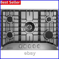30 Inch Gas Cooktop with 5 World Class Made in Italy SABAF Burners, LPG/NG Co