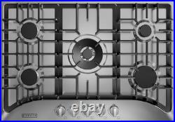 30 Inch Gas Cooktop with 5 World Class Made in Italy SABAF Burners, LPG/NG Co