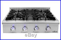 30 Inch Rangetop 4 burners Range Cooktop stove Stainless Steel Thor Kitchen