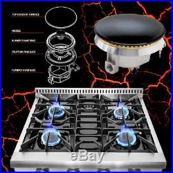 30 Inch Rangetop 4 burners Range Cooktop stove Stainless Steel Thor Kitchen