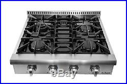 30 Inch Rangetop 4 burners Range Cooktop stove Stainless Steel Thor Kitchen
