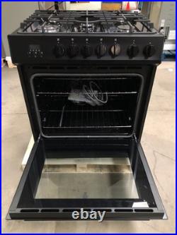 30 in. Gas Range, 5 Burners, Matte Black (OPEN BOX, COSMETIC IMPERFECTIONS)