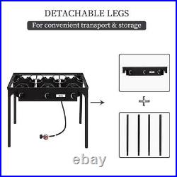 34 225000BTU Propane Gas Triple 3 Burner Outdoor Camping BBQ Stove Cooker Grill