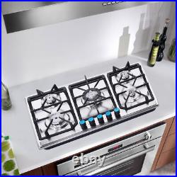 34 Inch Gas Cooktop Propane Gas Stove Top with 5 burners Griddle NG/LPG