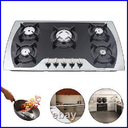 35 5 Burners Gas Stove Built-In Cooktop LPG/NG Stainless Steel Gas Hob Cooker
