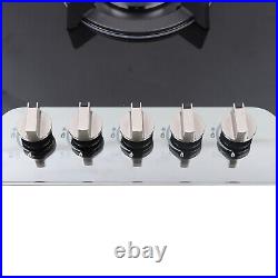 35 5 Burners Gas Stove Built-In Cooktop LPG/NG Stainless Steel Gas Hob Cooker
