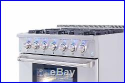 36 Gas Hob Gas Cooktop 6 Burners Stove Kitchen Easy Clean Gas Cooking NG/LPG US