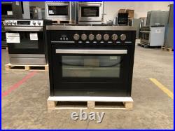 36 in. Gas Range, 5 Burners, Matte Black (OPEN BOX, COSMETIC IMPERFECTIONS)