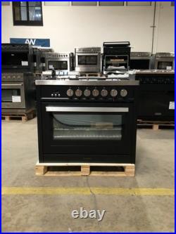 36 in. Gas Range, 5 Burners, Matte Black (OPEN BOX, COSMETIC IMPERFECTIONS)