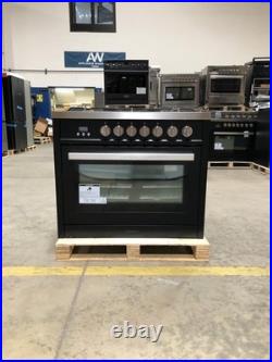 36 in. Gas Range, 5 Burners, Matte Black (OPEN BOX, COSMETIC IMPERFECTIONS)