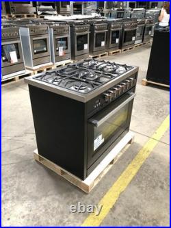 36 in. Gas Range, 5 Burners, Matte Black (OPEN BOX, COSMETIC IMPERFECTIONS)